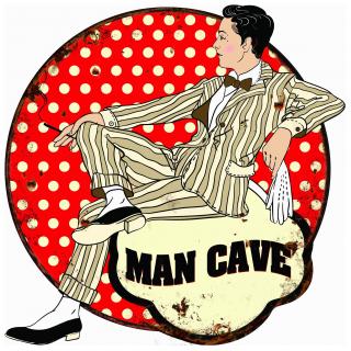 retro szyld man cave 45 x 45 cm