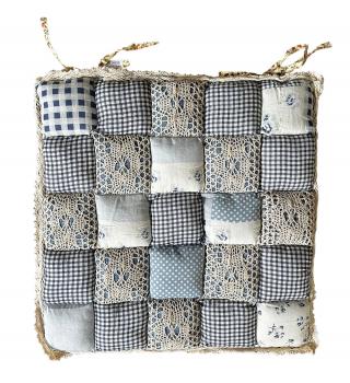 poduszka na krzesło patchwork kratka 42 x 42 cm
