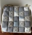 poduszka na krzesło patchwork kratka 42 x 42 cm