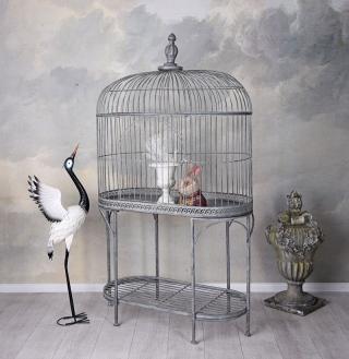 ogromna klatka kwietnik regał shabby chic 173 cm