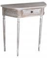 półokrągła konsolka jedna szuflada styl rustykalny shabby chic