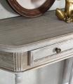 półokrągła konsolka jedna szuflada styl rustykalny shabby chic
