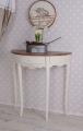 półokrągła konsolka w stylu shabby chic