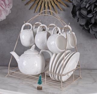 serwis kawowo-herbaciany na 6 osób shabby chic