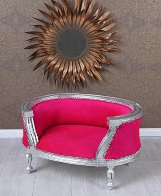 designerska sofka dla pupila w stylu barokowym