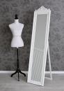 Lustro Stojące Podpórka Styl Barokowy Białe 180 x 44 cm