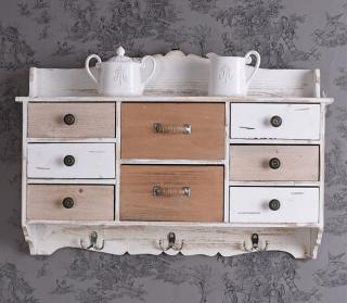 wisząca szafka 8 szufladek styl vintage shabby chic