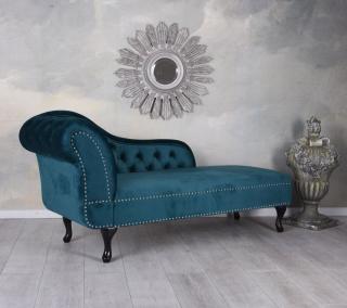 szezlong styl chesterfield szmaragdowy 170 cm