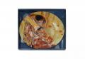talerz z łopatką do ciasta gustav klimt pocałunek jasne tło