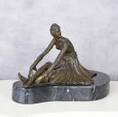 Tancerka Orientalna Figura Styl Art Deco Brąz