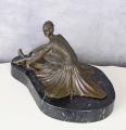 tancerka orientalna figura styl art deco brąz