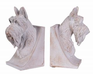 szkocki terier podpórki do książek shabby chic
