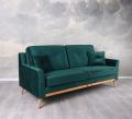 trzyosobowa szmaragdowa sofa