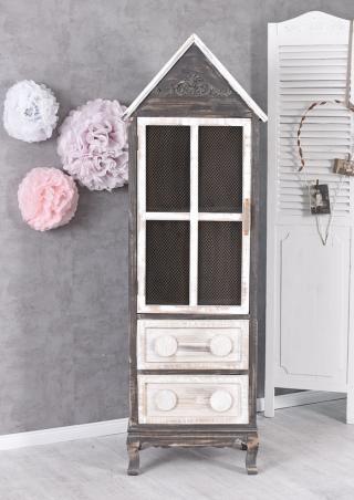 witryna dwie szuflady styl rustykalny shabby chic