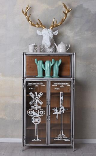 witryna trzy półki styl industrialny meble loftowe