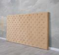 zagłówek do łóżka styl chesterfield beżowy 180 x 104 cm