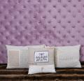 zagłówek do łóżka styl chesterfield 180 x 104 cm kolor lila