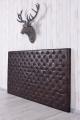 zagłówek do łóżka styl chesterfield brązowy 180 x 104 cm