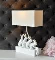 lampa z figurami zajączków shabby chic