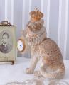 zegar figura kotka księżniczka shabby chic