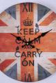 zegar „keep calm” w stylu vintage