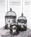 Zestaw Trzy Klatki Shabby Chic Dekoracje Ogrodowe