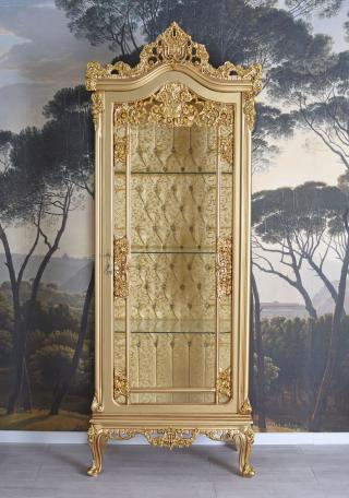 złota witryna meble barokowe 206 cm