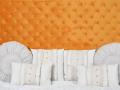 złoty zagłówek do łóżka styl chesterfield 180 x 104 cm