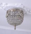 Lampa Sufitowa Styl Barokowy Optyka Srebra